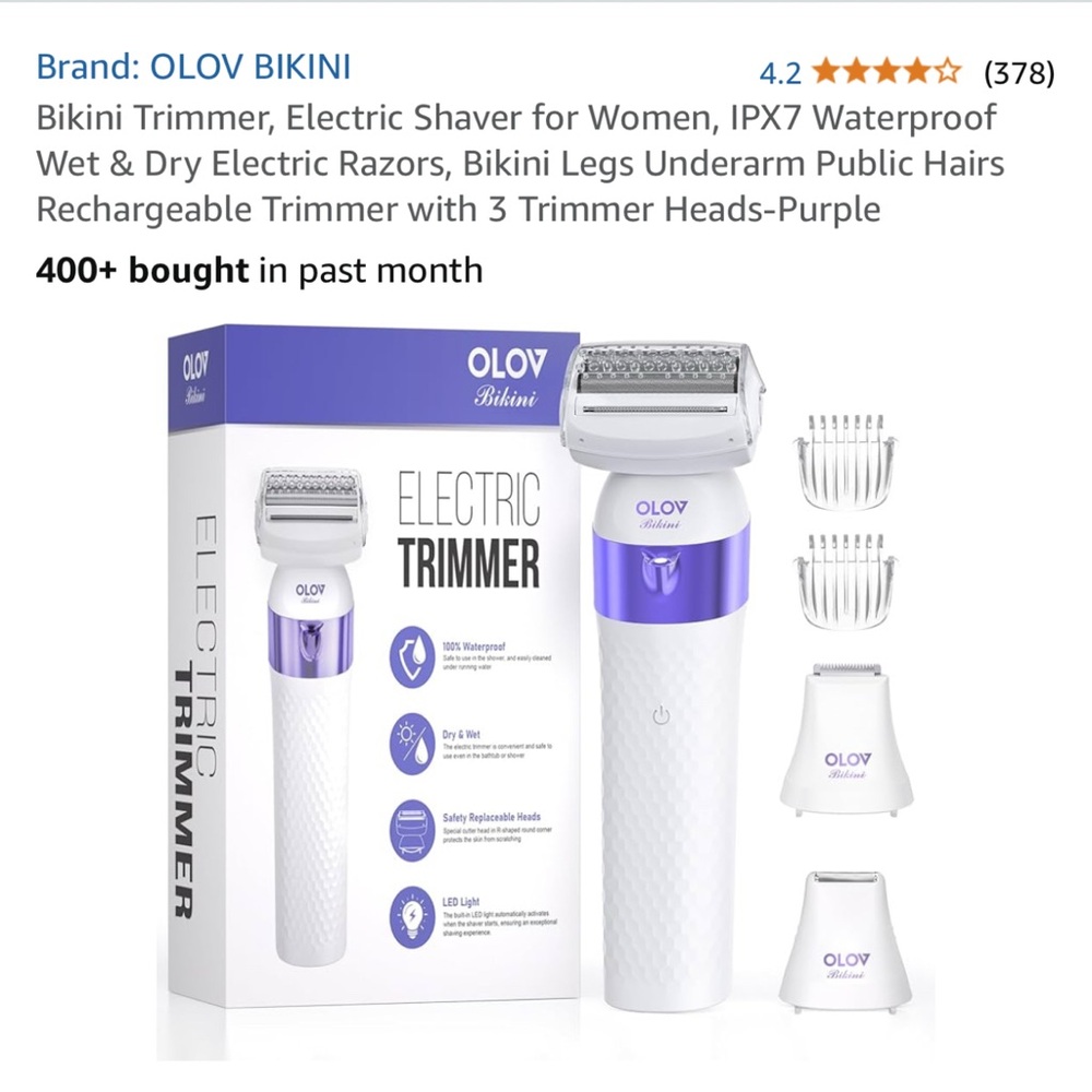 Bikini trimmer, Electric shaver,